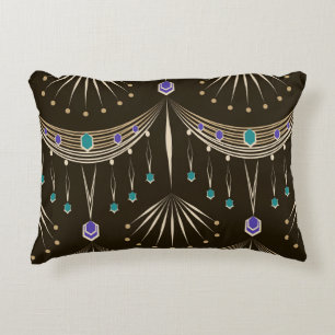 Antique lace, geometric seamless pattern. decorative cushion