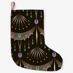 Antique lace, geometric seamless pattern. small christmas stocking