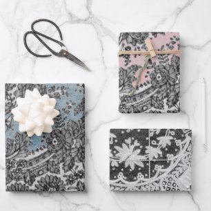 ANTIQUE LACE PATTERN FLAT SHEET Wrapping Paper