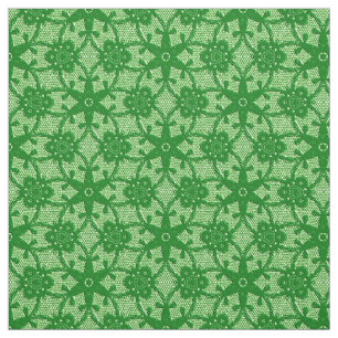 Antique lace print - emerald and lime green fabric