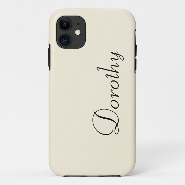 Antique Lace Solid Colour | Minimalist Name Case-Mate iPhone Case (Back)