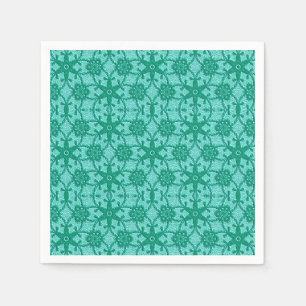 Antique lace - turquoise and aqua napkin