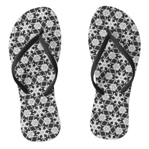 Antique lace - white and black thongs