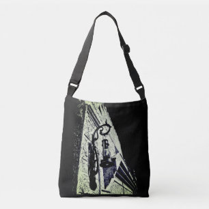 Antique Lamp Metal Print Crossbody Bag