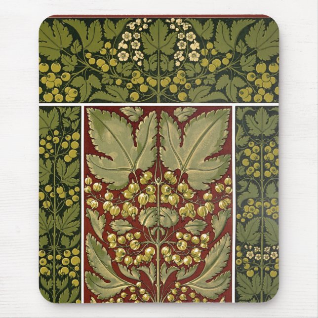 Antique Leaf Pattern Mousepad (Front)