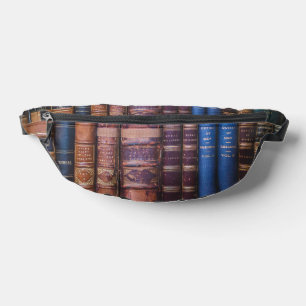 Antique Leather Book Spines Library Dark Academia Bum Bags