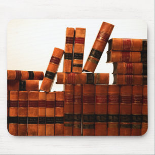Antique Leather Books Mouse Pad