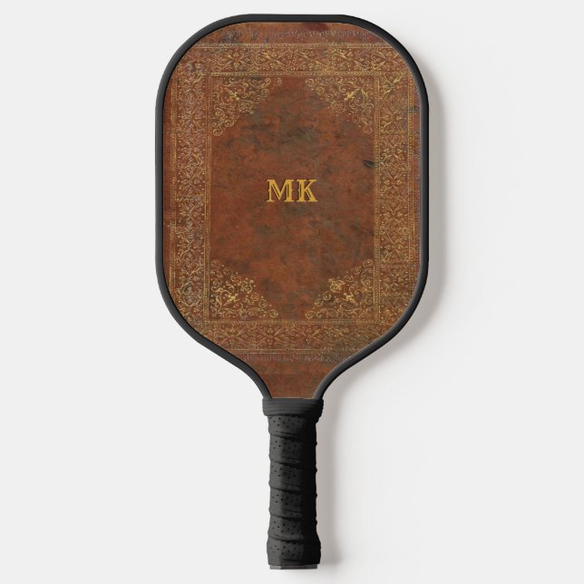 Antique Leather Look (customisable)  Pickleball Paddle (Front)