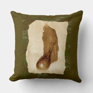 Antique Leather Powder Flask Cushion