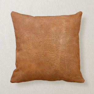 Antique Leather Texture, TANleather,texture,backgr Cushion