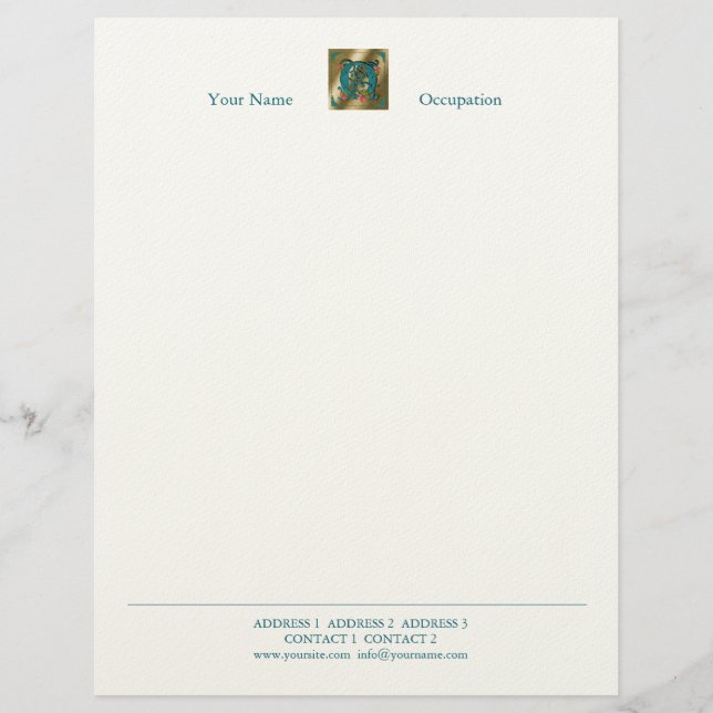 Antique Letter O - Letterhead Design (Front)