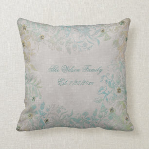 Antique Look Floral Family Cushion