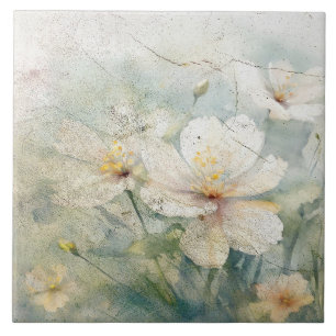 Antique Look Floral Flowers Design 339 Ceramic Tile