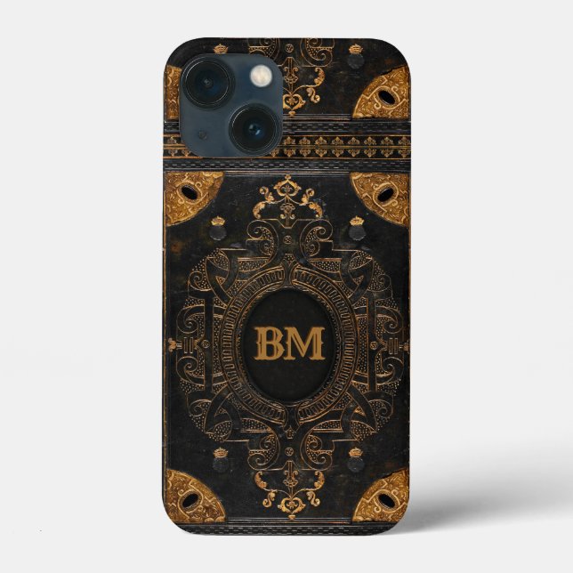 Antique Look Phone Case with your Monogram (Back)