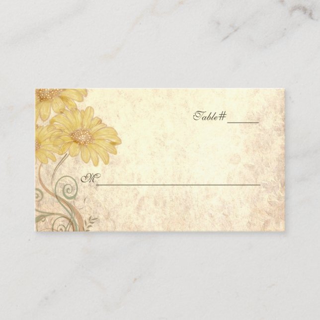 Antique Look Wedding Escort Place Cards (Front)