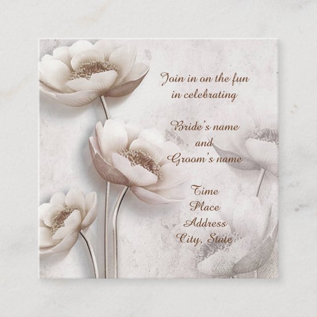 Antique Looking Lotus Flower Reception Enclosure C (Front)