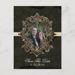 Antique looking Save the date post card