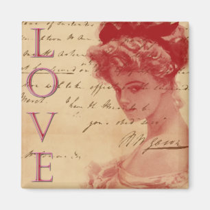 Antique Love Letter Magnet
