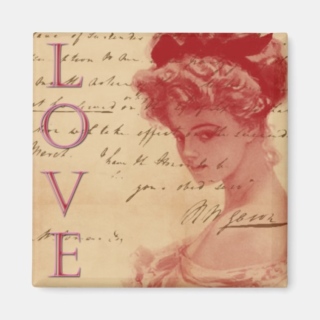 Antique Love Letter Magnet (Front)