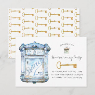 Antique Mailbox Housewarming Invitation