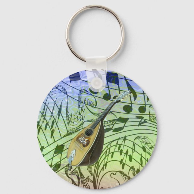 ANTIQUE MANDOLIN-KEYCHAIN KEY RING (Front)