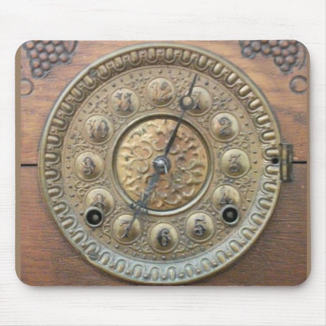 Antique Mantel Clock Face Mouse Pad (Front)