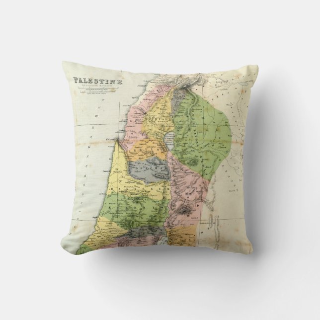 Antique Map - Biblical Palestine Cushion (Front)