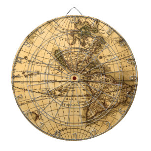 Antique Map Dartboard