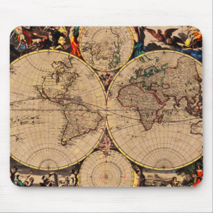 Antique Map Mouse Pad