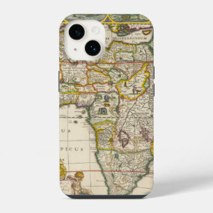 Antique Map of Africa by Hondius and Jansson iPhone Case