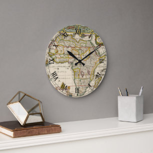 Antique Map of Africa by Hondius and Jansson Large Clock