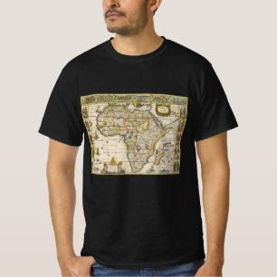 Antique Map of Africa by Hondius and Jansson T-Shirt