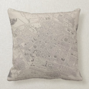 Antique Map of Belgium Cushion