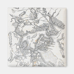 Antique Map of Boston 1775-1776 Magnet
