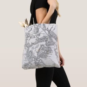 Antique Map of Boston   1775-1776 Tote Bag