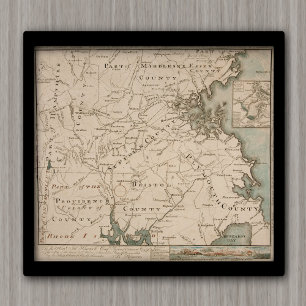 Antique map of Boston and Environs 1775 Poster