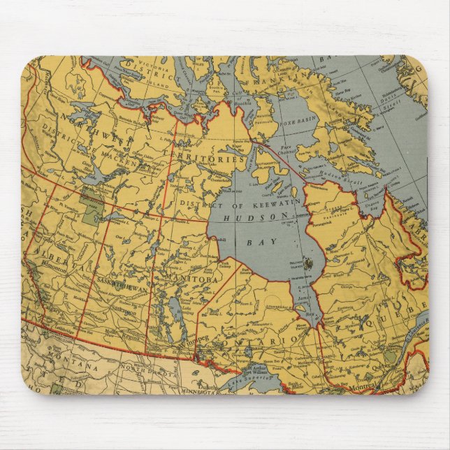 Antique Map of Canada Mouse Pad (Front)