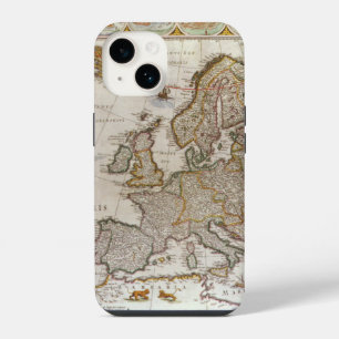 Antique Map of Europe by Willem Jansz Blaeu, c1617 iPhone 14 Case