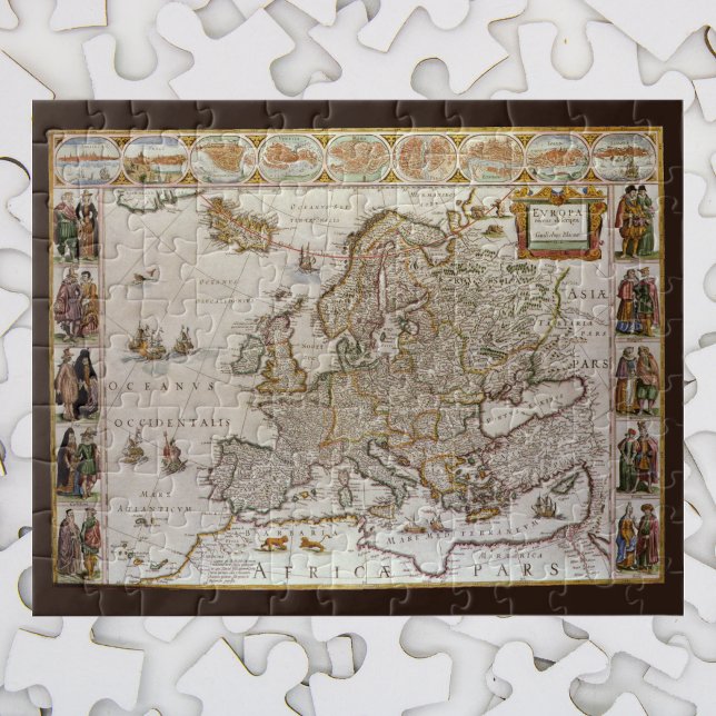 Antique Map of Europe by Willem Jansz Blaeu, c1617 Jigsaw Puzzle (Creator Uploaded)