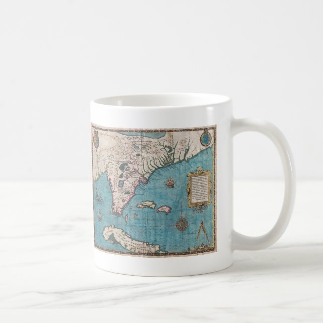 Antique Map of Florida and Cuba Coffee Mug (Right)