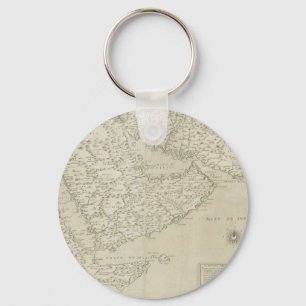 Antique Map of Horn of Africa Key Ring