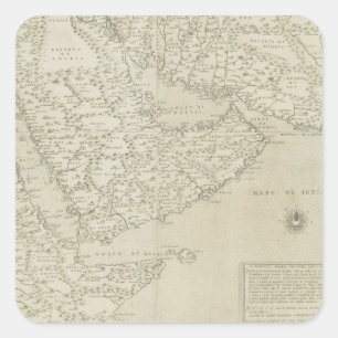 Antique Map of Horn of Africa Square Sticker