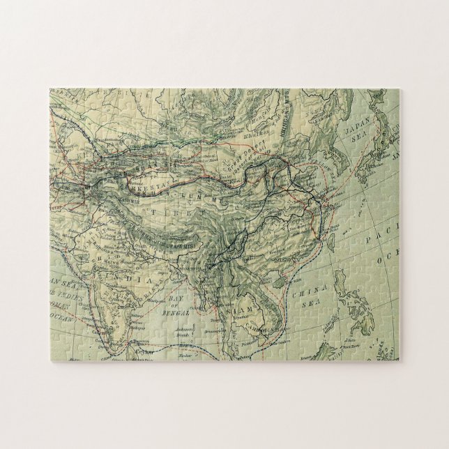 Antique Map of India and Tibet Jigsaw Puzzle (Horizontal)