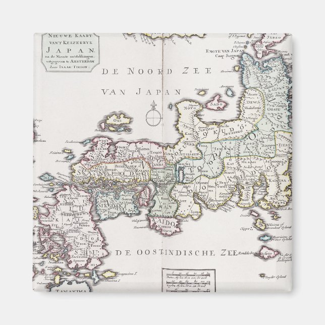 Antique Map of Japan | 1769 Magnet (Front)