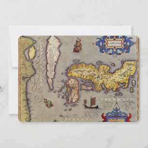 Antique Map of Japan by Mercator and Hondius