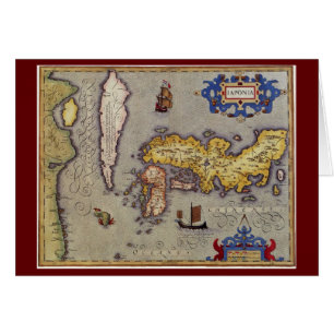 Antique Map of Japan by Mercator and Hondius