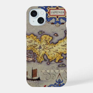 Antique Map of Japan by Mercator and Hondius iPhone 15 Case