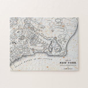 Antique Map of New York Jigsaw Puzzle