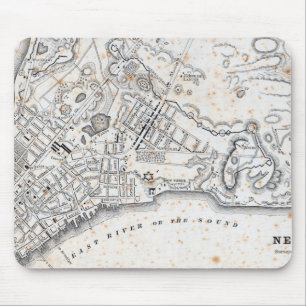Antique Map of New York Mouse Pad