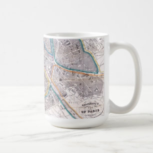 Antique Map of Paris Coffee Mug